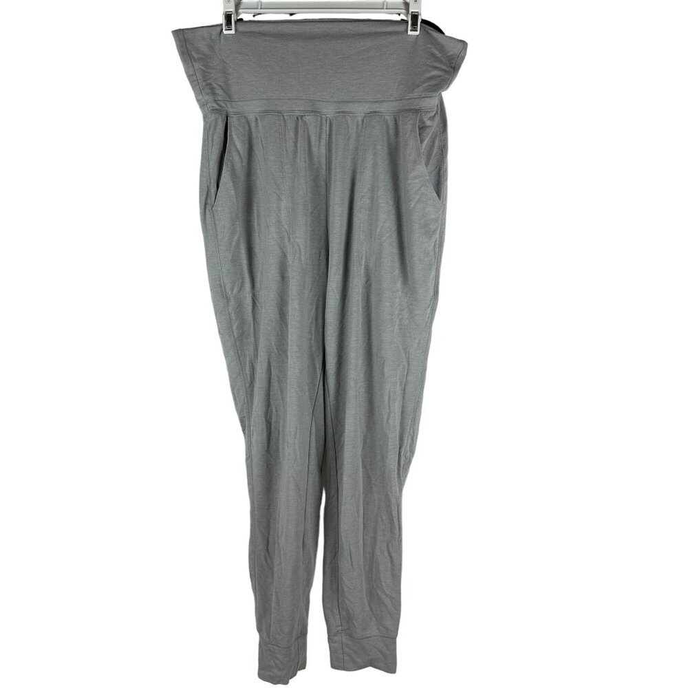 Old Navy Active Womens Gray Stretch Pants Size M Polyester & Rayon